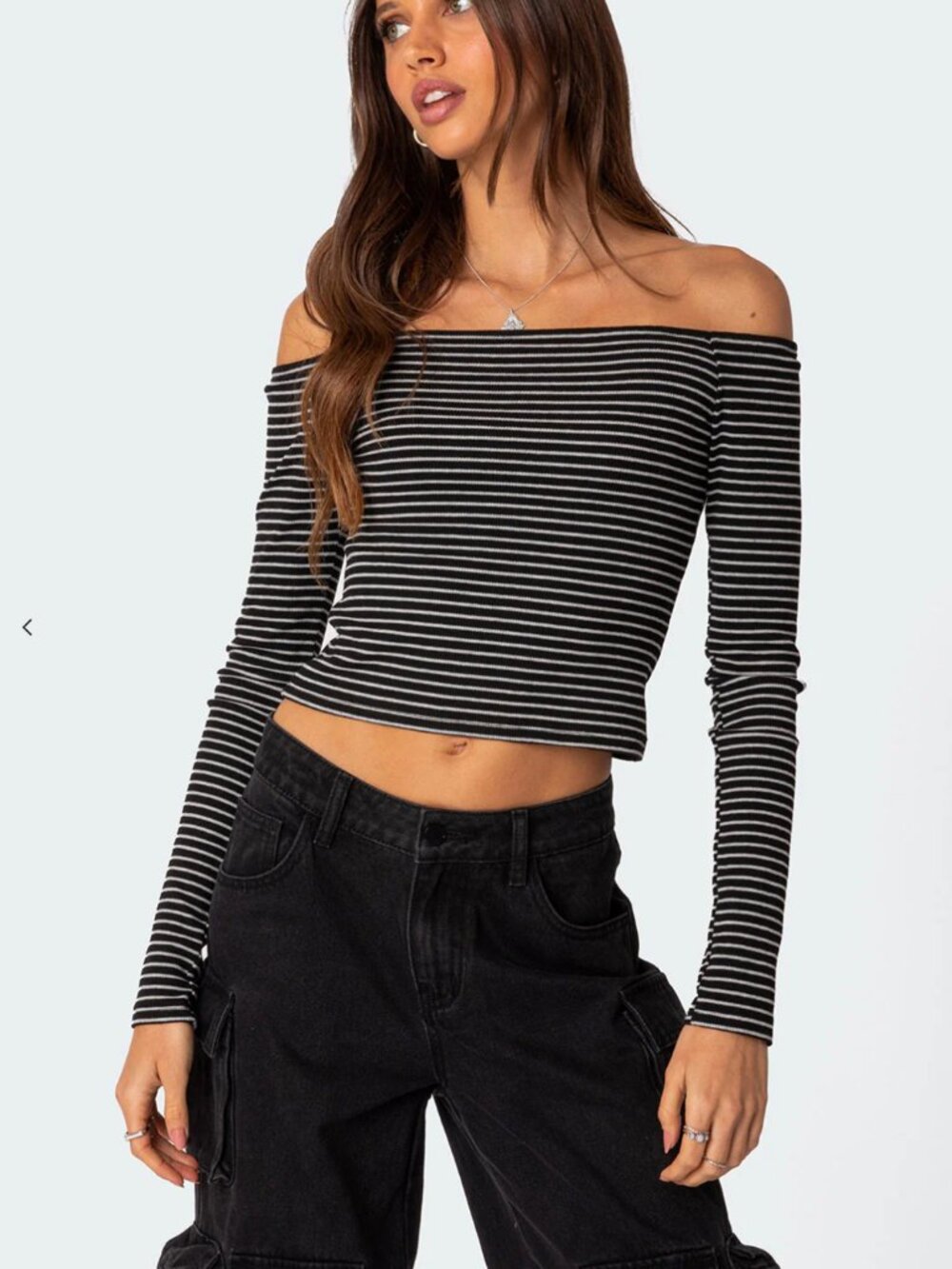 Edikted Canary Ribbed Top